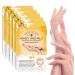Hand Moisturizing Mask (5 Pack) Honey and Milk Gloves Moisturizing Natural Therapy Gloves for Dry Aging Cracked Hands Repair Rough Skin for Men Women honey mask