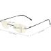 CessBlu Ladies Blue Light Blocking Glasses - Rimless Silver Eyeglasses with Yellow Filter for Anti Glare & UV Protection - Perfect for Reading & Screen Use - Buy Online on GoSupps.com