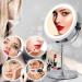 LED Lighted Makeup Mirror with 3 Light Colors | Adjustable Brightness | USB Rechargeable | Double Sided Magnifying Cosmetic Mirror - Buy Online on GoSupps.com