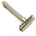 Parker Safety Razor The variant with an open comb - adjustable razor shave with a rotation of the adjustment wheel from mild to aggressively 5 sounds included (Seidenmatt chrome)