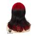 Baruisi Black Red Shoulder Length Layered Shaggy Wig with Bangs - Synthetic Halloween Cosplay Wig - Buy Online on GoSupps.com