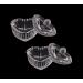 UUYYEO 2 Pieces Clear Nail Art Acrylic Liquid Powder Dappen Dish Bowl Glass Crystal Cups Glassware Tools with Lid