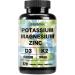Potassium Magnesium Supplement Potassium Magnesium Zinc with Vitamin D3 &K2 High Strength Electrolyte Balance Support Energy Vegan Non-GMO 120 Veg Capsules(Pack of 1)