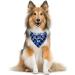 Blue Checkered Dog Bandana - Buffalo Plaid Pet Scarf for Baby Announcement & Gift | Small Medium Large - Buy Online on GoSupps.com