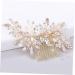 Housoutil Bride Headpieces for Wedding Pearl Tiara Wedding Hair Comb Gold Tiara Wedding Headpiece for Bride Bridal Hair Clip Bride Hair Clip European and American Rhinestone - Buy Online on GoSupps.com