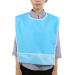 Eating Bib Clothes Protector Comfortable 2 Colors Optional Portable Waterproof Home Care Elderly Eat out for Older Adult(Light Blue)