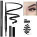5 Colors Eyebrow Pen Double-ended Design Waterproof Eyebrow Pencil with Triangle Tip with Brush Professional Cosmetic Makeup Pencil(Black) - Buy Online on GoSupps.com