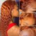 Brennas Ginger Orange Deep Wavy Lace Front Wig - 14 Inch Curly Brazilian Virgin Human Hair T-Part Transparent Glueless Wig - Buy Online on GoSupps.com