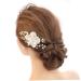Angoily Tiara Bridal Hair Comb Wedding Hair Comb Decor Hair Comb Crystal Hair Comb Flower Head Pearl Bride