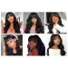 18 Inch Body Wave Wig with Bangs - Brazilian Virgin Human Hair for Black Women | 150% Density None Lace Front Glueless Natural Color Hairstyle - Buy Online on GoSupps.com