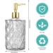 HOHAOO Versatile Glass Soap 14 Oz Dripless Pump Bottle Refillable Liquid Hand Jar Dispenser for Bathroom Countertop Kitchen Laundry Room(2 Pack Clear-Diamond Streak Diamond Streak Clear - Buy Online on GoSupps.com