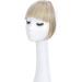 Clip In Bangs Hair Extension - Sandy Blonde & Bleach Blonde | Thick Straight Front Full Neat Fringe | 2 Clips One Piece for Women - Buy Online on GoSupps.com