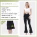 YOLIX Black Flare Yoga Pants for Women - Crossover Bootcut High Waisted Leggings, Medium Dark Grey - Buy Online on GoSupps.com