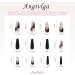 24 Pcs Long Press On Nails Set - Black Butterfly Design | Acrylic False Coffin French Ballerina Nails for Women and Girls - Buy Online on GoSupps.com