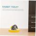 CIYODO Box Pet Potty Urinal Rabbit Toilet Rabbit Corner Pet Triangular Potty Bedding for Rabbits Abs White 24.5X18.5cm White - Buy Online on GoSupps.com