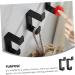 OSALADI 2pcs Up and Down Double Hook 2 Metal Clothes Home Storage Hook Towel Rack Double Fork 8.7x3cm Black - Buy Online on GoSupps.com