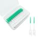 Skhaovs 230 pieces double -sided interdental brushes made of silicone tooth cleaner sticks interdental brush brushes dental brushes for space for very narrow interdental spaces (green)