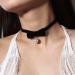 Vintage Satin Choker Necklace with Pearl Pendant & Black Bow - Punk Leather Collar Jewelry for Women & Girls - Buy Online on GoSupps.com