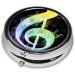 Colorful Music Notes Mini Round Pill Box | 3 Compartment Medicine Organizer | Portable Travel Pill Case for Home & Office - Buy Online on GoSupps.com