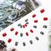 Brishow Christmas Snow Press on Nails - Antler Short Red Fake Nails 24pcs - Buy Online on GoSupps.com