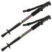 MidGard telescopic Nordic walking poles 50-110 cm height adjustable anti-shock cushioning hiking poles black 2 pieces.