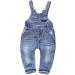 KIDSCOOL SPACE Baby & Little Boys/Girls Water Washed Ripped Soft Denim Overalls | Light Blue - 6-12 Months - Buy Online on GoSupps.com