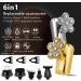 Head Shavers for Bald Men - 6 in 1 Rechargeable 4D Electric Shaver & Trimmer - Golden Razor Clip with Box - Buy Online on GoSupps.com