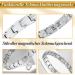Vicmag Titanium Steel Magnetic Bracelet for Women - Ultra Strength Double Row Silver with Removal Tool - Perfect Gift - Buy Online on GoSupps.com