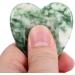MookaiTedecor Green Dalmatian Jasper Thumbstone Massage Stones for Healing & Reiki - 2 Pack Heart-Shaped 47x44x7mm - Buy Online on GoSupps.com