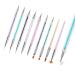 Nail Art Brush Set - Double-Ended Nail Design Tools Kit - Nail Art Point Drill Drawing Tools Including Nail Liner Brush and Nail Dotting Pens