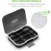 SUMMUE Large Portable Travel Pill Organizer - 9 Compartments XL Case for Vitamins, Supplements, Medication - Moisture Proof Pill Container Holder (Black) - Buy Online on GoSupps.com