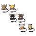 6 Pcs Dustproof Straw Cover Cap Set Cow Shape Straw Lids Colorful Straw Stopper Jewelry for Water