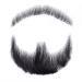 CliCling Human Hair Fake Face Beard and Mustache Black Costume Beard for Adults Men Realistic Makeup Lace Invisible False Beards
