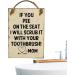 Funny Wooden Bathroom Sign - Hilarious Warning Art | 'If You Pee on the Seat I Scrub It With Your Toothbrush!' - Aizuoni Raw Wood Color - Perfect for Home Decor - Buy Online on GoSupps.com