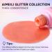 AIMEILI Peach Glitter Shimmery Gel Nail Polish 10ml - Soak Off UV LED Nail Lamp Gel Polish for Sparkly Natural Nail Art - Buy Online on GoSupps.com