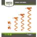 Liberty Outdoor 10-Inch Folding Ring Spiral Ground Anchor - Orange | Single Anchor - Buy Online on GoSupps.com