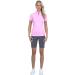 IBKUL Athleisure Wear Sun Protective UPF 50+ Icefil Cooling Tech Short Sleeve Mock Neck Top - Candy Pink - X-Large - Buy Online on GoSupps.com
