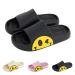 NEQTSUM Smiley Face Slippers for Women and Men Pillow Slides Sandals for Girls and Boys Indoor Outdoor Open Toe Spa Bath Pool Gym House Casual Shower Shoes Quick Drying Bathroom EVA Cloud Slippers 8-9 Women/6.5-7 Men Black