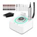 Portable Electric Nail Drill 40000RPM Professional Electric Nail Grinder Nail Polishing Machine Nail Milling Cutter Callus Grinder Nail Gel Polishing Remover for Manicure Pedicure Polishing Shape Bianco A
