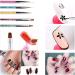MAGIC ARMOR 10pcs Double Ended Nail Art Brushes with Dotting Tools - Nail Salon Quality Poly Extension Gel Builder Brush Set for DIY Nail Design - Buy Online on GoSupps.com