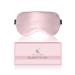 Silk Sleep Mask Eye Mask 22Momme 100% Pure Mulberry Silk Blackout Anti-Allergy Natural Silk Eye Mask with Adjustable Headband Suitable as A Gift for Both Men and Women (Pink)