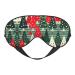 SSIMOO Christmas Trees Print Ultra-Soft Light-Blocking Eye Mask for Optimal Comfort and Restful Sleep Black