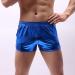 Duohropke Men's Shine Metallic Shorts | Hot Pants Leather Optics | Glitter Beach & Gym Shorts | M Blue - Buy Online on GoSupps.com