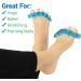 ViveSole Toe Stretchers Separators (4 Pieces) - Gel Therapeutic Spa Spacer for Bunions, Hammer Toe, Plantar Fasciitis - Metatarsal Pain Relief - Blue Medium - Buy Online on GoSupps.com