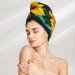 Sunflower Pattern Coral Velvet Dry Hair Cap Ideal for Home Travel Pool Parties & More | Fast International Shipping - Buy Online on GoSupps.com
