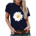 Floral Tops for Women Dressy Casual Short Sleeve V Neck Shirts Summer Trendy Tops Graphic T Shirts Square Neck Solid Top 17 Medium