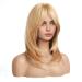 HAIRCUBE Long Golden Blonde Wig for Women - Layered Synthetic Hair Wig with Bangs - Buy Online on GoSupps.com
