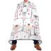 Waterproof Barber Cape -Funny Seamless Pattern Cute Set Bear Cheetah Haircut Bib for Men Unisex Hair Cutting Cape(8rp1a)