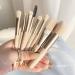 8 Piece Makeup Brush Set - Foundation, Blush, Concealer, Eye Shadow, Liner - Travel Friendly - Apricot Color - Buy Online on GoSupps.com