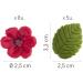 Dekora - Box of 8 Fuchsia Sugar Flowers and 5 Green Leaves - Edible Cake Toppers - Sugar Cake Decoration - Birthday Sugar Cake Decoration - Buy Online on GoSupps.com
